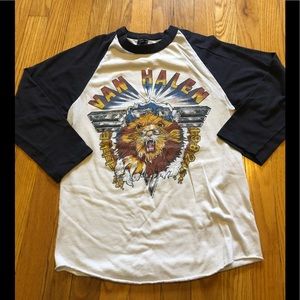 RARE Vintage Van Halen 1982 Concert Baseball T